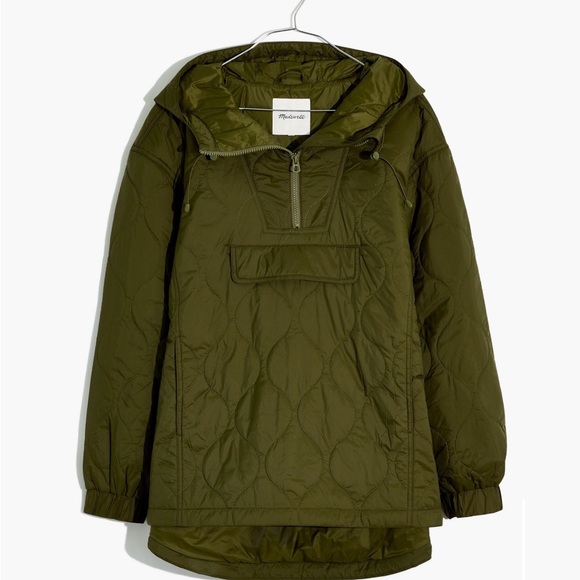 Madewell Jackets & Blazers - Madewell Women’s Olive Green Packable Puffer Quilted Anorak L